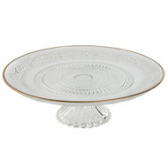 Dinerbord Home ESPRIT Transparant Gouden Kristal 29 x 29 x 9,2 cm 1