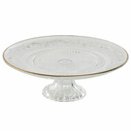 Dinerbord Home ESPRIT Transparant Gouden Kristal 23 x 23 x 8 cm 1