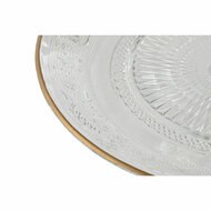 Dinerbord Home ESPRIT Transparant Gouden Kristal 23 x 23 x 8 cm 3