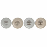 Dinerbord Home ESPRIT Wit Beige Keramiek Traditioneel 20 x 20 x 2,5 cm 1