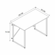 Bureau Alexandra House Living Zwart Ek Metaal Hout MDP 120 x 75 x 60 cm industrial 3