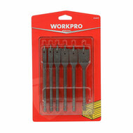 Borenset Workpro 10, 12, 16, 18, 20, 25 mm Koolstofstaal Schep Hout 6 Onderdelen 2