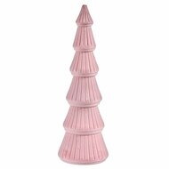 Kerstboom Fluweel Roze Hout 12 x 34,5 x 12 cm (8 Stuks) 2