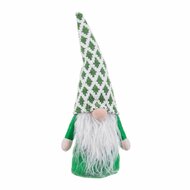 Kerstversiering Wit Groen Zand Weefsel Kerstman 33 cm 1