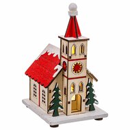 Kerstversiering Multicolour Kerk 9,5 x 7,5 x 14,5 cm 1