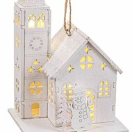 Kerstversiering Wit Kerk 8,5 x 7,5 x 14,5 cm 2