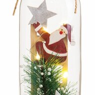 Kerstversiering Multicolour Kerstman Fles 7,2 x 7,2 x 32 cm 2