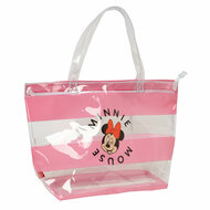 Dames handtas Minnie Mouse Beach Roze Transparant 1