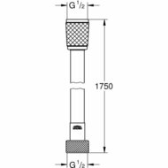 Doucheslang Grohe Zwart Mat zwart Plastic 3