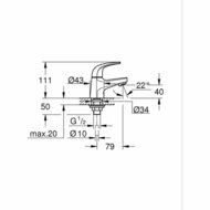 Mengkraan Grohe 20576000 Metaal 2