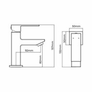 Mengkraan EDM 01190 Getaria Roestvrij staal Blik Zink 5 x 13,2 x 15,7 cm Wastafel 2