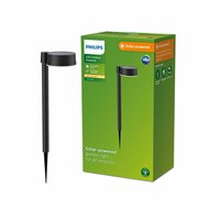 Tuinverlichting op zonne-energie Philips Vynce 1,5 W 11,2 x 14,2 x 54 cm Zwart Plastic Cirkelvormig (2700 K) (Warm wit) (1 Stuk