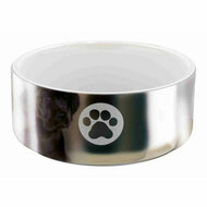 Voerbak voor honden Trixie Wit Zilverkleurig &Oslash; 12 cm 300 ml 2