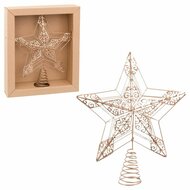 Kerstster Goud Metaal 25 x 5,5 x 30 cm 2