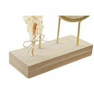 Tafelklok DKD Home Decor 26 x 8 x 53 cm Spiegel Natuurlijk Gouden Metaal Hout MDF 3