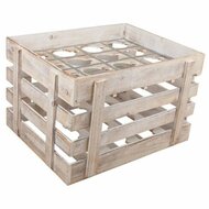 Flessenrek Alexandra House Living Natuurlijk Sparrenhout 55 x 32 x 41 cm 16 flesjes Doos 4