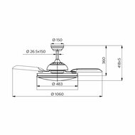 Plafondventilator met licht Philips Atlas Wit 35 W 28 W 4500 Lm 7