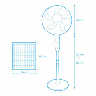 Staande ventilator EDM 33523 Wit 25 W Zon 4