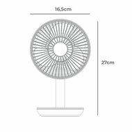 Tafelventilator EDM 33501 Wit 5 W 4 W 16,5 x 18,5 cm 17 x 13 x 26 cm Herlaadbaar USB 4