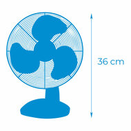 Tafelventilator EDM 33962 Wit 25 W &Oslash; 23 x 36 cm 6