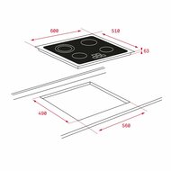 Vitrokeramische kookplaat Teka TB 6415 60 cm 6300 W 2