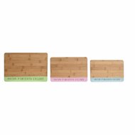 Snijplank DKD Home Decor Blauw Groen Roze Bamboe 33,5 x 22,4 x 1,2 cm 3