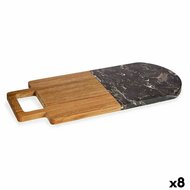 Snijplank Zwart Marmer Acacia 18 x 1,5 x 38 cm (8 Stuks) 1