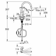 Mengkraan Grohe Blik C-vorm 2