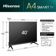 Smart TV Hisense 40A4N 40&quot; Full HD LED D-LED 3