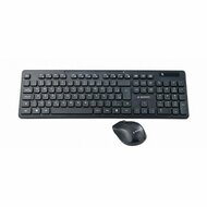 Toetsenbord en muis GEMBIRD KBS-WCH-03 Qwerty UK Zwart Monochrome QWERTY Qwerty US 1