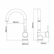 Mengkraan EDM 01127  a7200-x Zilverkleurig Roestvrij staal Blik Zink Wastafel 2