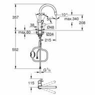 Mengkraan Grohe 30549000 Metaal 2