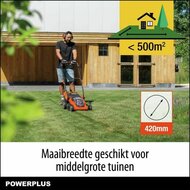 Grasmaaier met batterij Powerplus Powdpglws2 40 V &Oslash; 42 cm 4