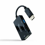 Adapter DisplayPort naar VGA/DVI/HDMI NANOCABLE 10.16.3301-ALL Zwart 20 cm 1