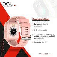 Smartwatch DCU CURVED GLASS PRO Roze 3