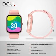 Smartwatch DCU CURVED GLASS PRO Roze 4