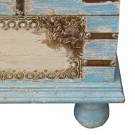 Koffer Alexandra House Living Blauw Mangohout 28 x 27 x 50 cm Traditionele stijl 4