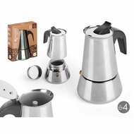 Percolator Zwart Zilverkleurig Staal 4 Koppar 4