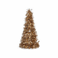 Kerstboom Mat Klatergoud 18 x 18 x 45,5 cm Gouden Wit Plastic Polypropyleen 1