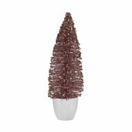 Kerstboom Medium 10 x 33 x 10 cm Roze Gouden 1