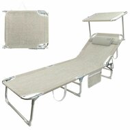 Strandstoel Colorbaby Opvouwbaar Beige 188 x 58 x 30 cm 1