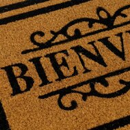 Deurmat BIENVENUE Bruin Zwart PVC Kokosvezel 60 x 40 x 1,5 cm 2