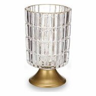 Led-lantaarn Metaal Gouden Transparant Glas (10,7 x 18 x 10,7 cm) 1