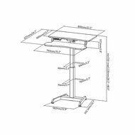 Bureau MacLean MC-835 Zwart Staal 5