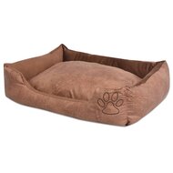 Hondenbed kussen PU-kunstleer maat M beige 1