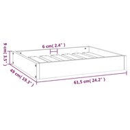 Hondenmand 61,5x49x9 cm massief grenenhout 8