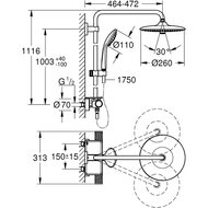 Douchekolom Grohe VITALIO SYSTEM 260 6