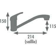 Keukenkraan Rousseau SUN NF Zilverkleurig 2