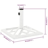 Parasolvoet 44x44x31 cm gietijzer wit 7