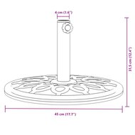 Parasolvoet voor stok van &Oslash;38 / 48 mm 12 kg rond 8